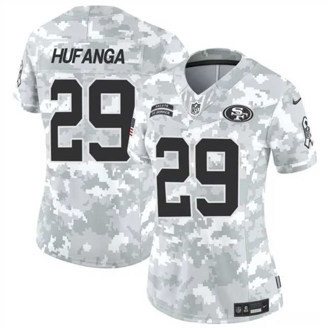 Women%27s San Francisco 49ers #29 Talanoa Hufanga 2024 F.U.S.E Arctic Camo Salute To Service Limited Stitched Jersey Dzhi->san francisco 49ers->NFL Jersey